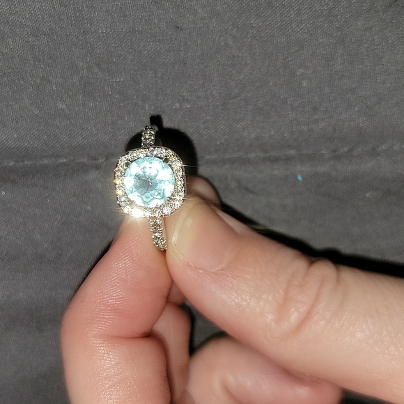 Aquamarine CZ Ring - Picture 5 of 12